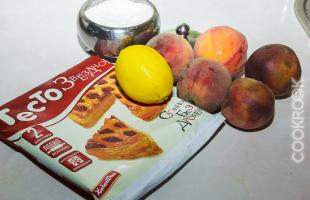 продукты для тарт с персиками