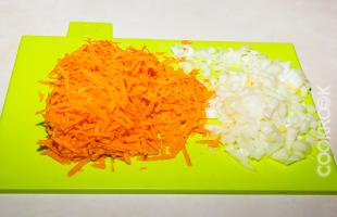 морковь и лук для салата