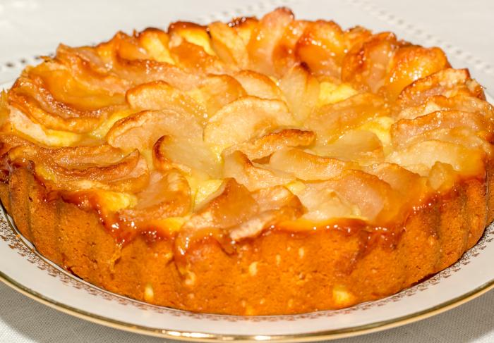 Рецепт пирога яблочного из творожного теста