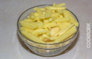 картофель брусочками