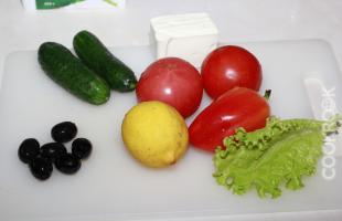 продукты для греческого салата
