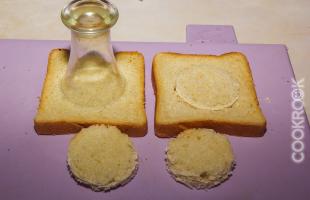 круглые канапе из хлеба