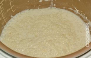 молочная рисовая каша в мультиварке