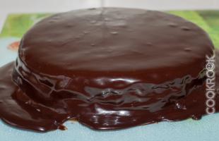покрытие торта шоколадной глазурью