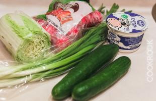 продукты для салата из пекинской капусты