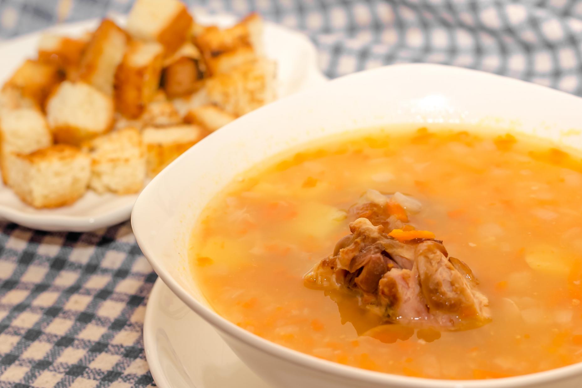 Рецепт супа горохового с копченостями